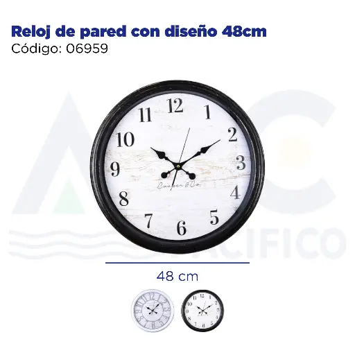 [06959] Reloj de pared con diseño 48cm