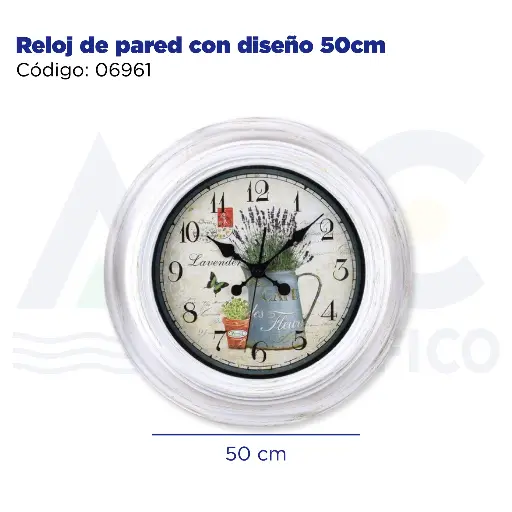 [06961] Reloj de pared con diseño 50cm