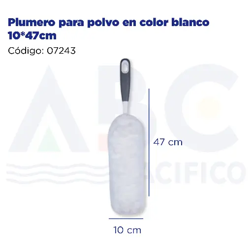 [07243] Plumero para polvo en color blanco 10*47cm