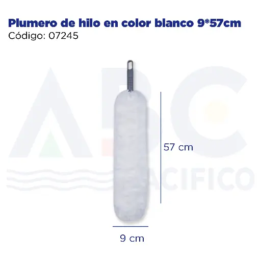 [07245] Plumero de hilo en color blanco 9*57cm