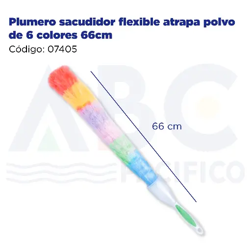 [07405] Plumero sacudidor flexible atrapa polvo de 6 colores 66cm