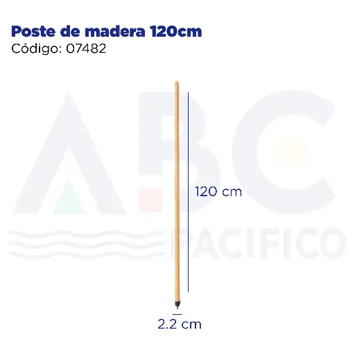 [07482] Poste de madera 120cm
