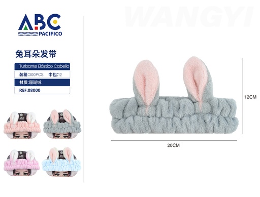 [08000] Turbante elástico para cabello de orejas de conejo