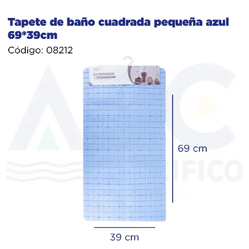 [08212] Tapete de baño cuadrada pequeña azul 69*39cm