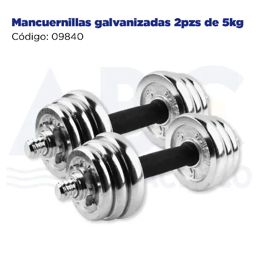 [09840] Mancuernillas galvanizadas 2pzs de 5kg