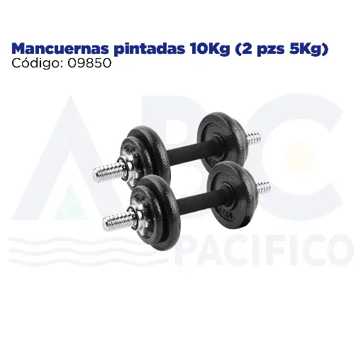 [09850] Mancuernas pintadas 10Kg (2 pzs 5Kg)