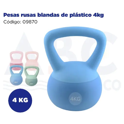 [09870] Pesas rusas blandas de plástico 4kg