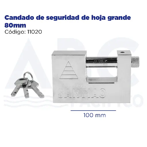 [11020] Candado de seguridad de hoja grande 80mm