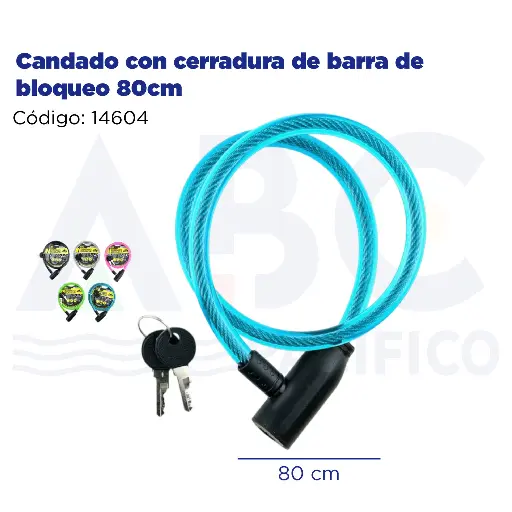 [14604] Candado con cerradura de barra de bloqueo 80cm