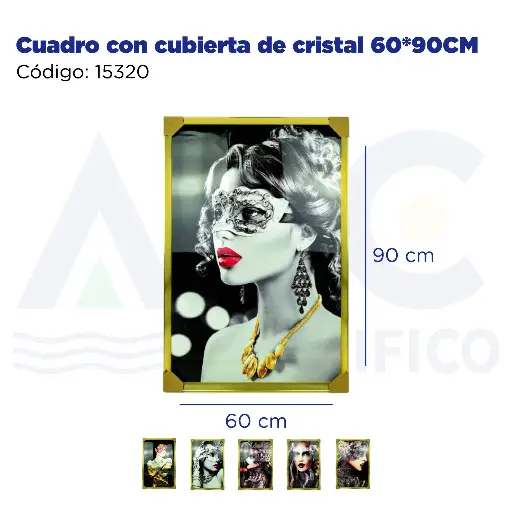 [15320] Cuadro con cubierta de cristal 60*90CM