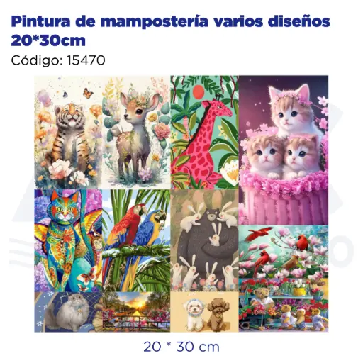 [15470] Pintura de mampostería varios diseños 20*30cm