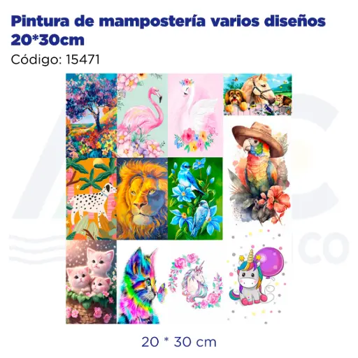 [15471] Pintura de mampostería varios diseños 20*30cm