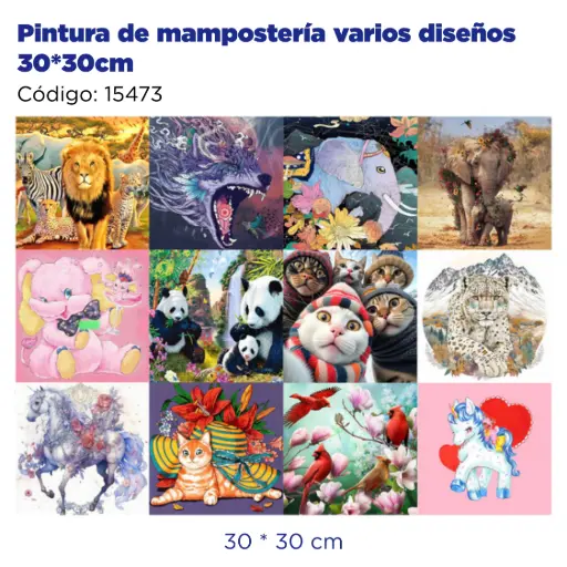 [15473] Pintura de mampostería varios diseños 30*30cm