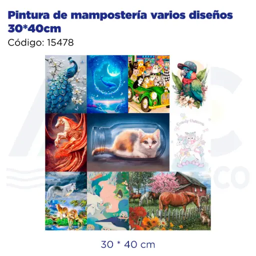[15478] Pintura de mampostería varios diseños 30*40cm