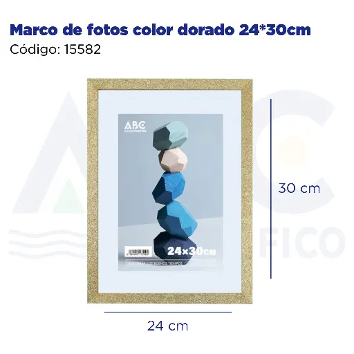 [15582] Marco de fotos color dorado 24*30cm