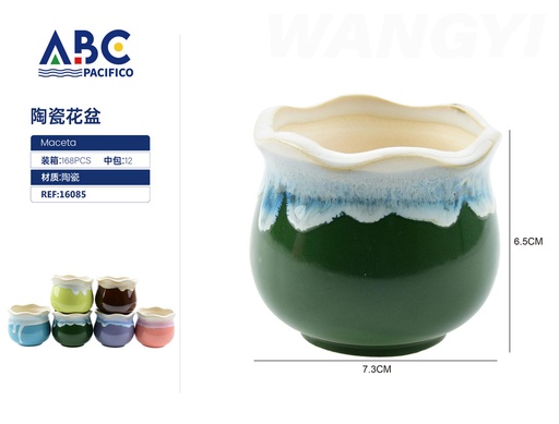 [16085] Pot de flores de cerámica 7.3*6.5cm