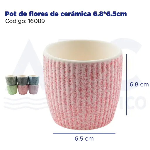 [16089] Pot de flores de cerámica 6.8*6.5cm
