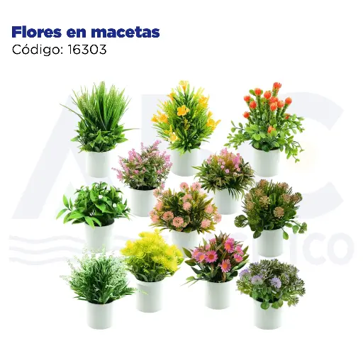 [16303] Flores en macetas