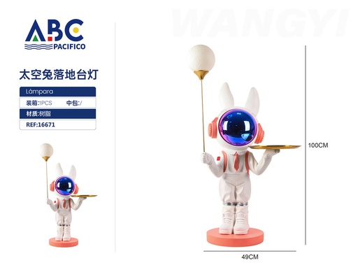 [16671] Figura decorativa Space Rabbit - Lámpara de pie