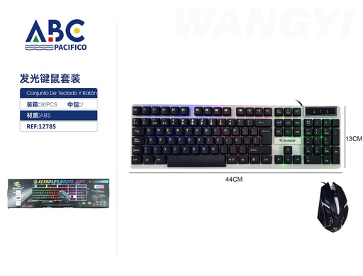 [12785] Combinación de teclado y ratón iluminados KT288