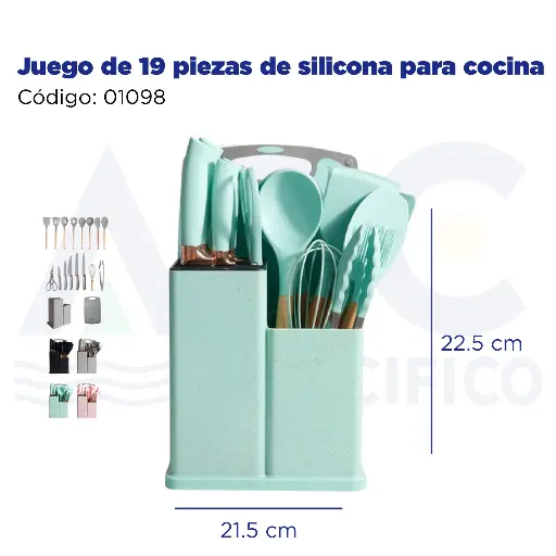 [01098] Juego de 19 piezas de silicona para cocina