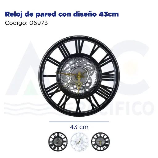 [06973] Reloj de pared con diseño 43cm
