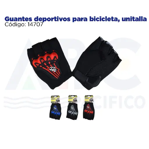 [14707] Guantes deportivos para bicicleta, unitalla