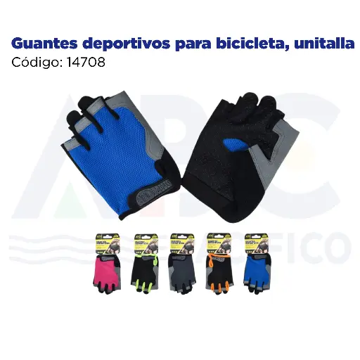 [14708] Guantes deportivos para bicicleta, unitalla