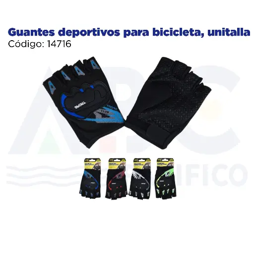 [14716] Guantes deportivos para bicicleta, unitalla