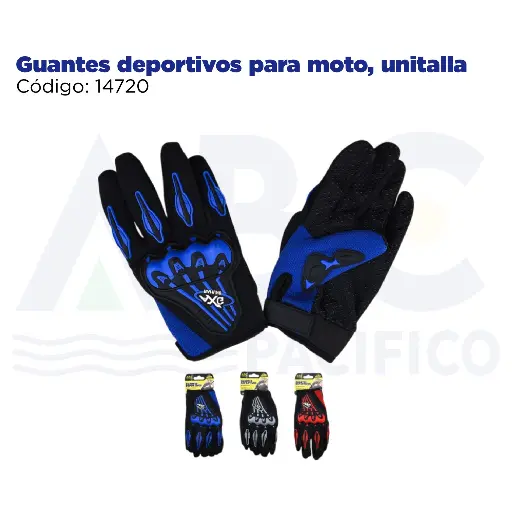 [14720] Guantes deportivos para moto, unitalla