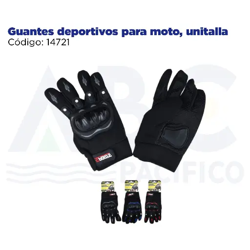 [14721] Guantes deportivos para moto, unitalla