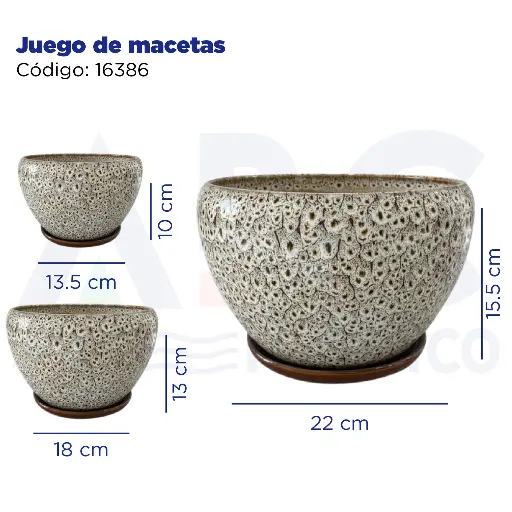 [16386] Juego de macetas
