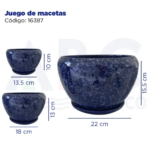 [16387] Juego de macetas