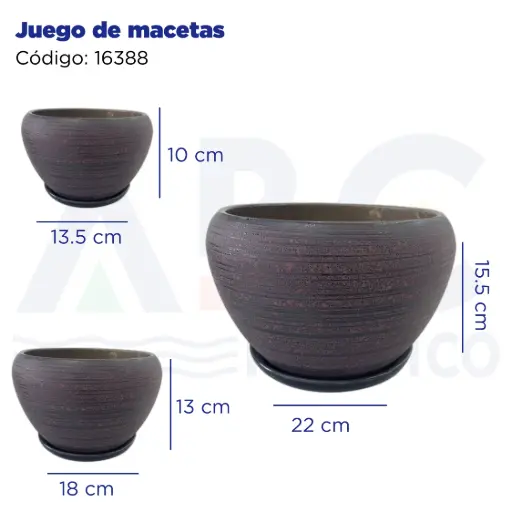 [16388] Juego de macetas