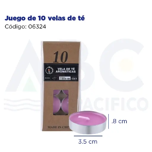 [06324] Juego de 10 velas de té