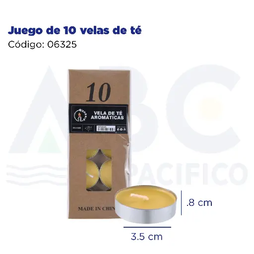 [06325] Juego de 10 velas de té