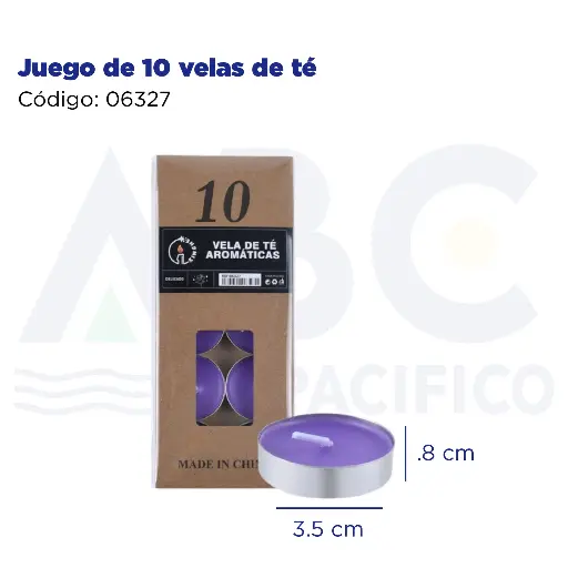 [06327] Juego de 10 velas de té