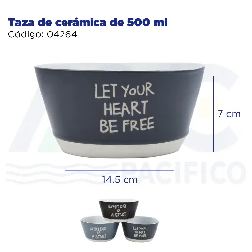 [04264] taza de cerámica de 500 ml
