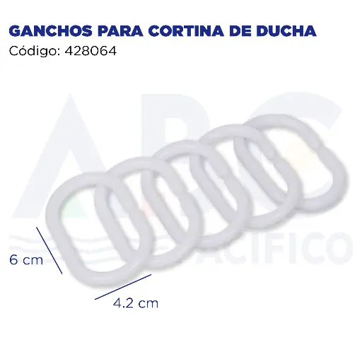 [428064] GANCHOS PARA CORTINA DE DUCHA