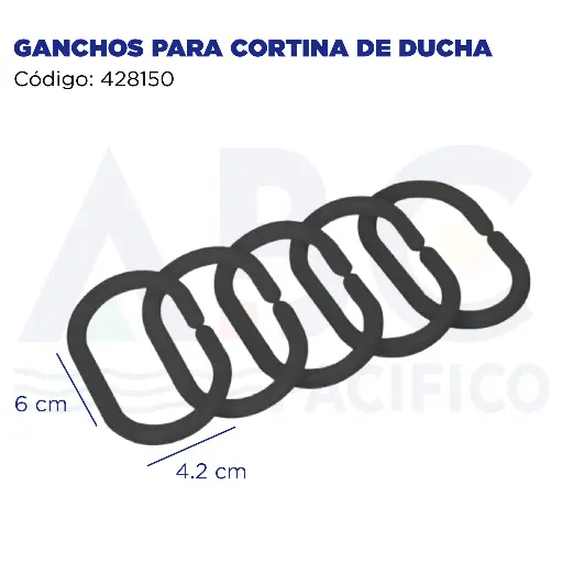 [428150] GANCHOS PARA CORTINA DE DUCHA