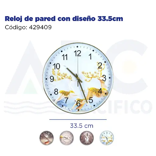 [429409] Reloj de pared con diseño 33.5cm