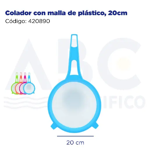 [420890] Colador con malla de plástico, 20cm