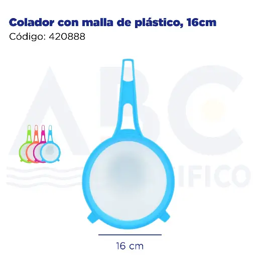 [420888] Colador con malla de plástico, 16cm