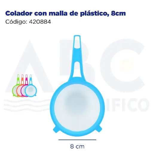 [420884] Colador con malla de plástico, 8cm