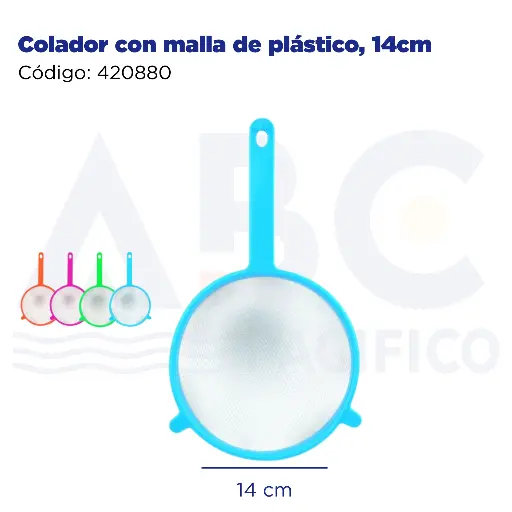 [420880] Colador con malla de plástico, 14cm