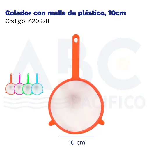 [420878] Colador con malla de plástico, 10cm