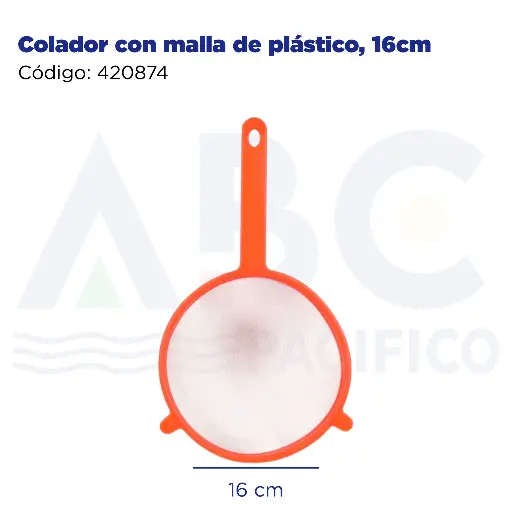 [420874] Colador con malla de plástico, 16cm