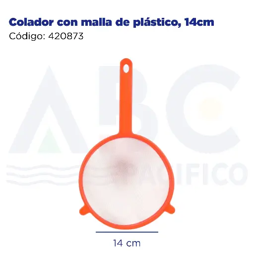 [420873] Colador con malla de plástico, 14cm