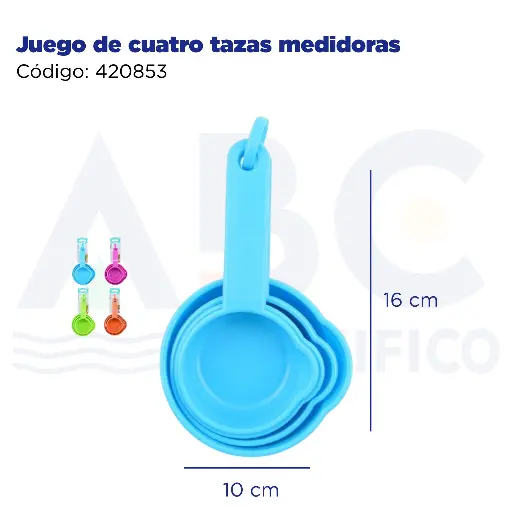 [420853] Juego de cuatro tazas medidoras