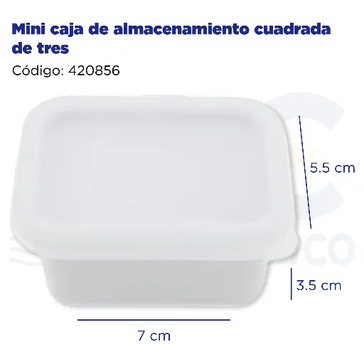 [420856] Mini caja de almacenamiento cuadrada de tres